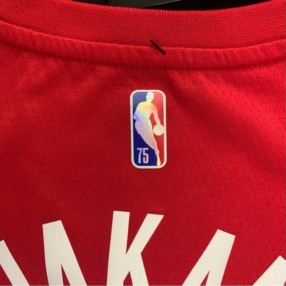 NWT Nike Pascal Siakam Toronto Raptors 43 Red Icon Swingman Jersey Youth XL 75th - Picture 9 of 9